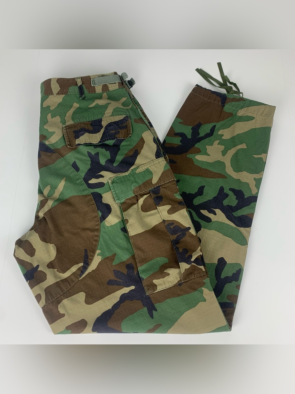 US Army Camo Pants Camouflage Woodland Combat Trousers Military Medium Long